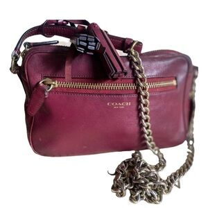 Coach Burgundy Leather Crossbody Bag